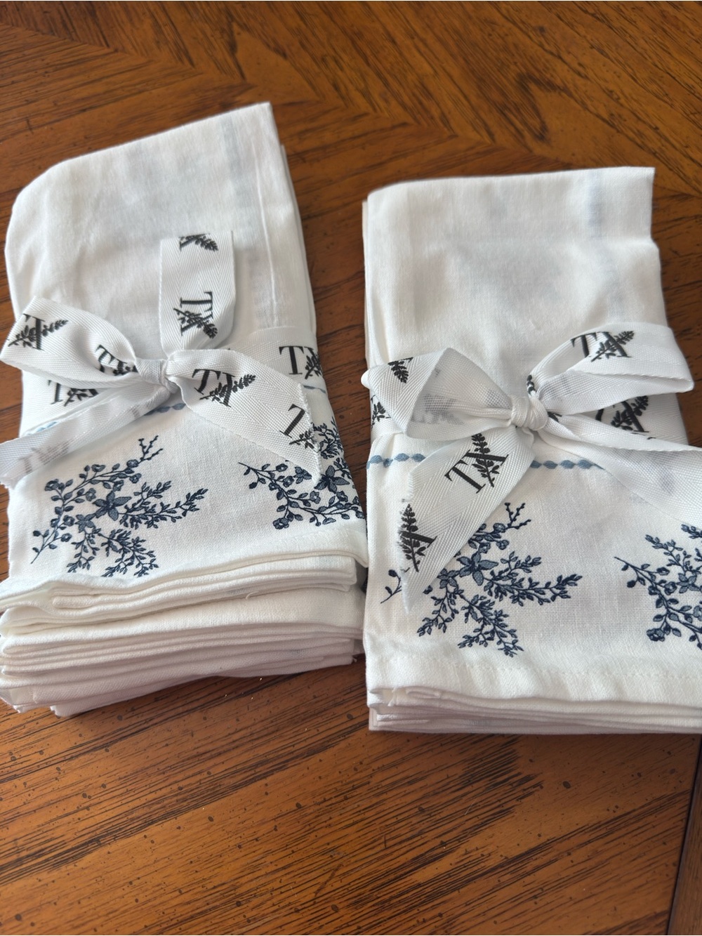 New My Texas House Botanical Floral Cloth Napkins Set of 4 two pack